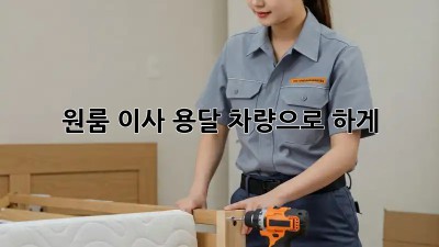 원룸 이사, 용달 차량으로 轻松하게!