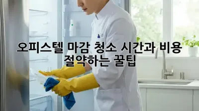 오피스텔 마감 청소, 시간과 비용 절약하는 꿀팁! ✨